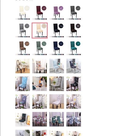 6 BEIGE CHAIR SLIPCOVERS - Picture 2 of 4